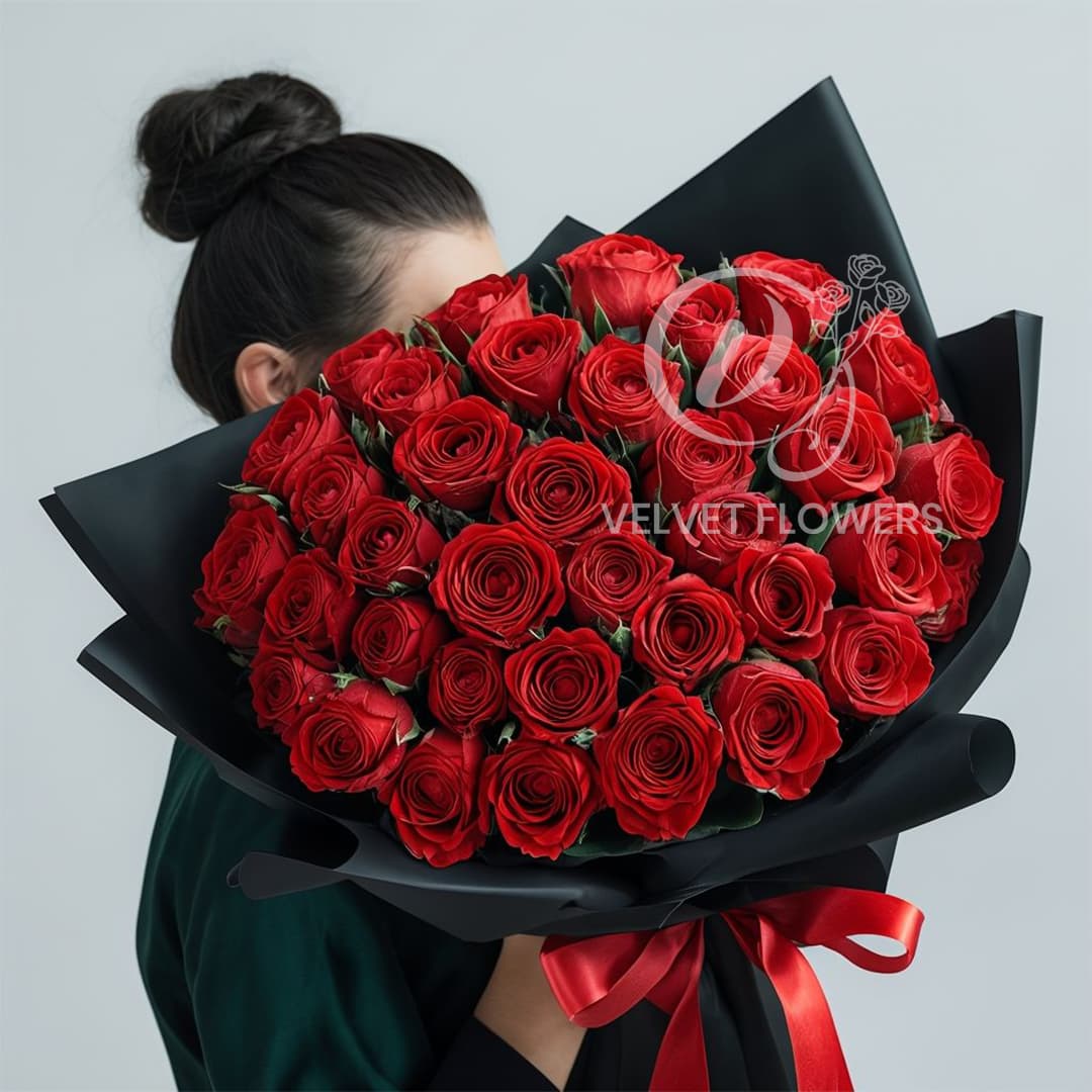 Velvet Passion Red Rose Bouquet